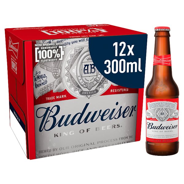 Budweiser Lager Beer Bottles