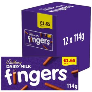 Cadbury Dairy Milk Fingers Milk Chocolate Biscuits PMP 114g