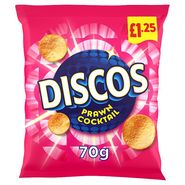 Discos Prawn Cocktail Crisps 70g, £1.25 PMP