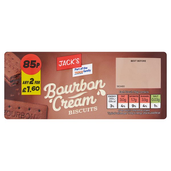Jack's Bourbon Cream Biscuits 150g