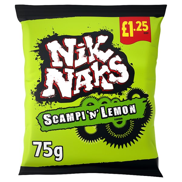 Nik Naks Scampi 'N' Lemon Crisps 75g, PMP